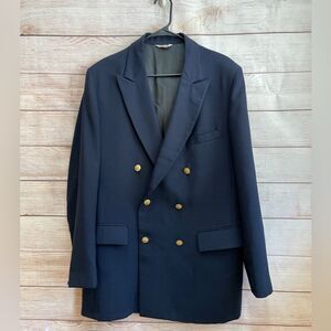 VINTAGE CHRISTOPHER HAYES DOUBLE BREASTED BLAZER IN NAVY BLUE